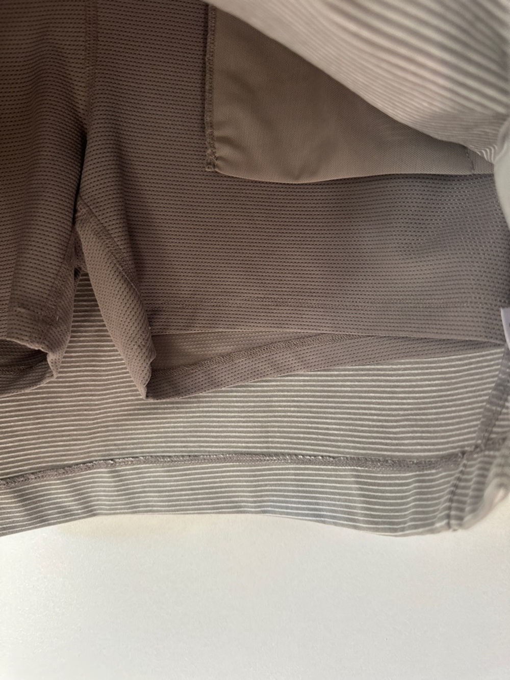 Athleta Gray Striped Active Skort with Built-In Shorts - Picture 4 of 6